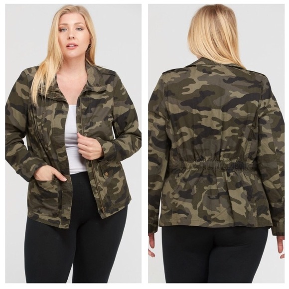 Camouflage Plus Size Jacket - Picture 2 of 5